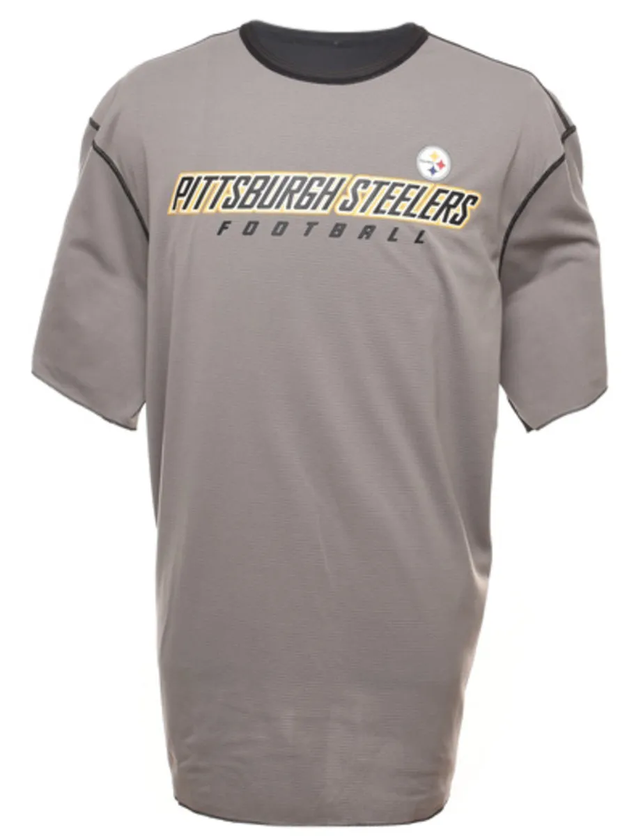 Grey Pittsburgh Steelers Football Sports T-shirt - XL