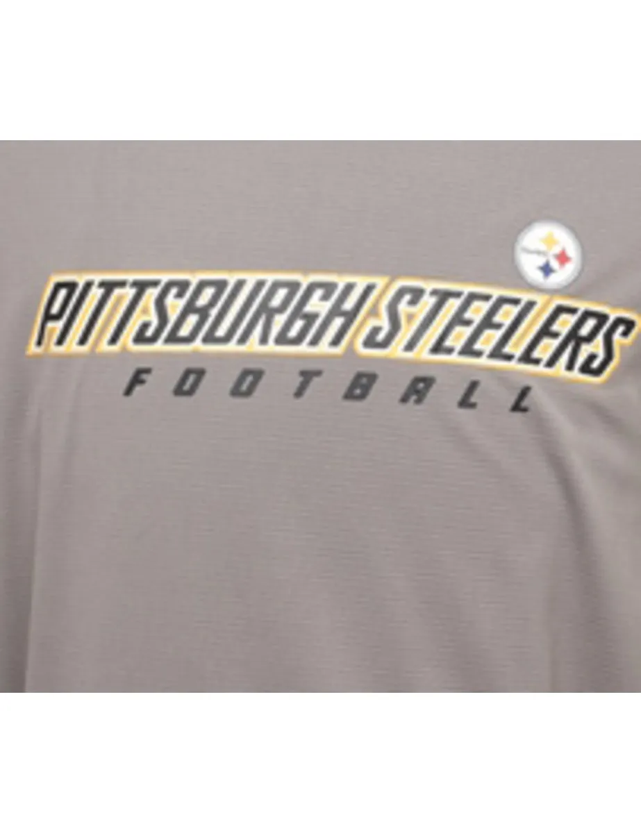 Grey Pittsburgh Steelers Football Sports T-shirt - XL