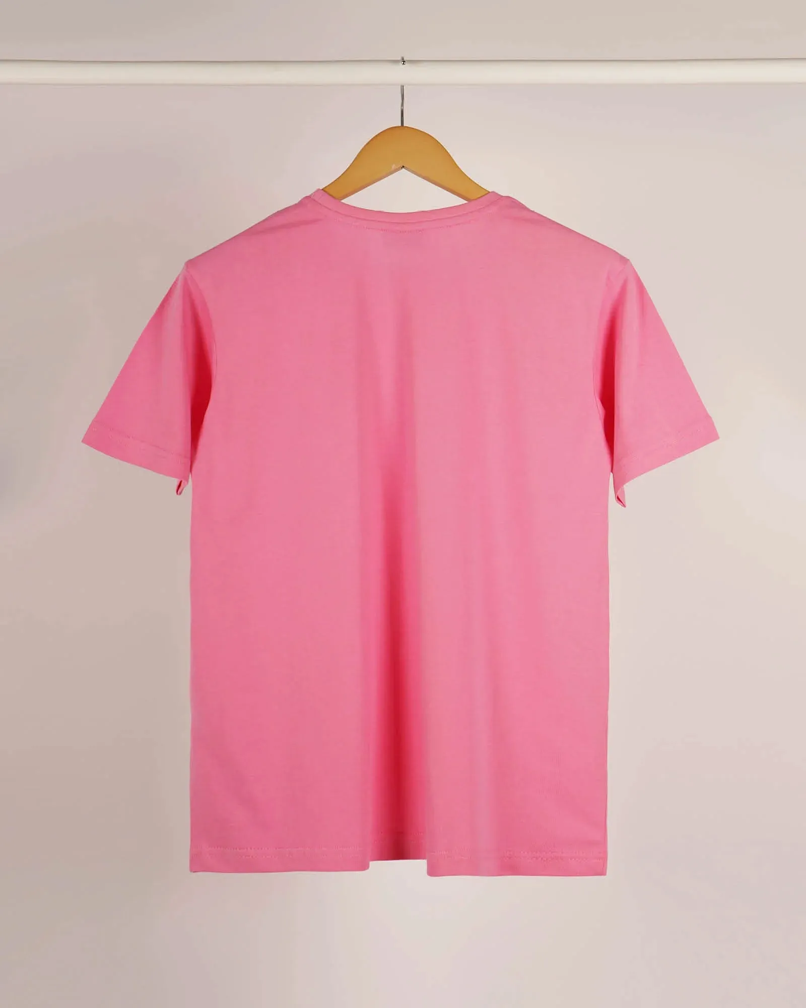 Half Sleeves Crew Neck: Salmon Pink