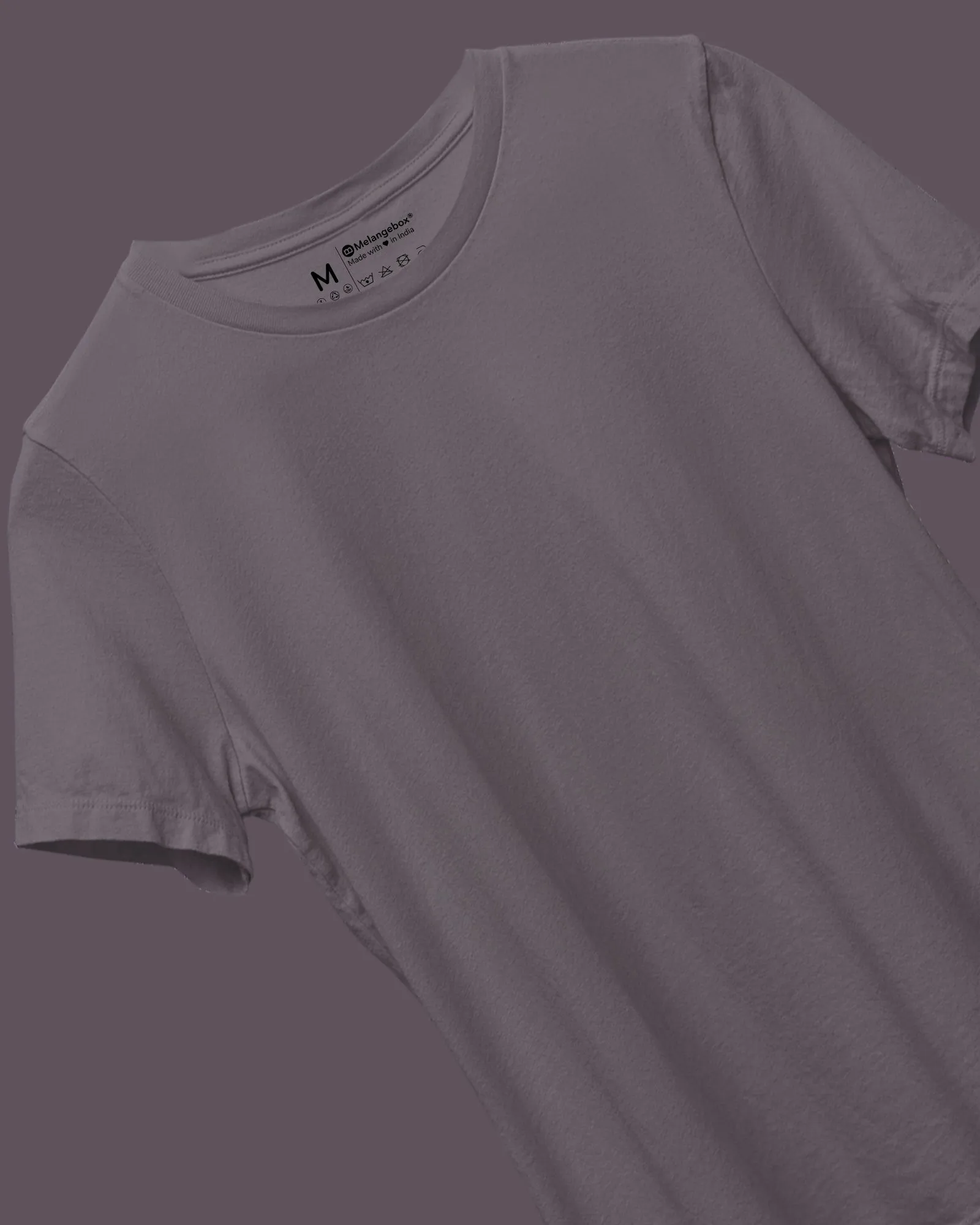 Half Sleeves Crew Neck: Steel Grey