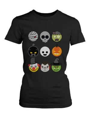 Halloween Monsters Women's Shirts Humorous Graphic Tees for Haunt Night