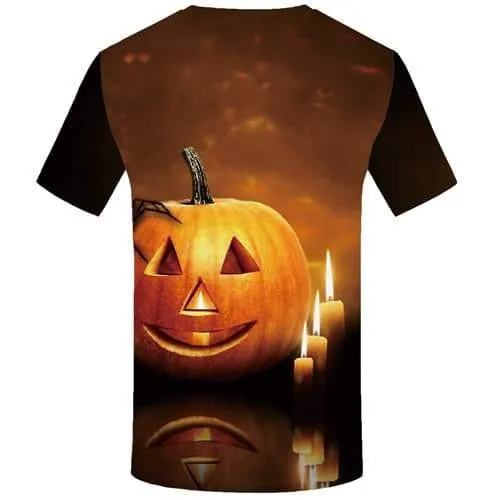 Halloween T-shirt Men Pumpkin Shirt Print Lantern T-shirts Graphic Cosplay T-shirts 3d Short Sleeve Full Print Unisex Tee Top