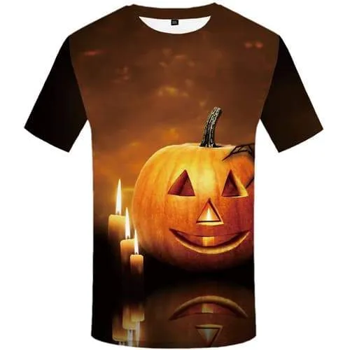 Halloween T-shirt Men Pumpkin Shirt Print Lantern T-shirts Graphic Cosplay T-shirts 3d Short Sleeve Full Print Unisex Tee Top