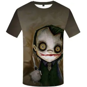 Halloween T shirts Men Witch T-shirts Graphic Skull Tshirts Cool Blood Shirt Print Gray T shirts Funny Short Sleeve Hip hop Mens