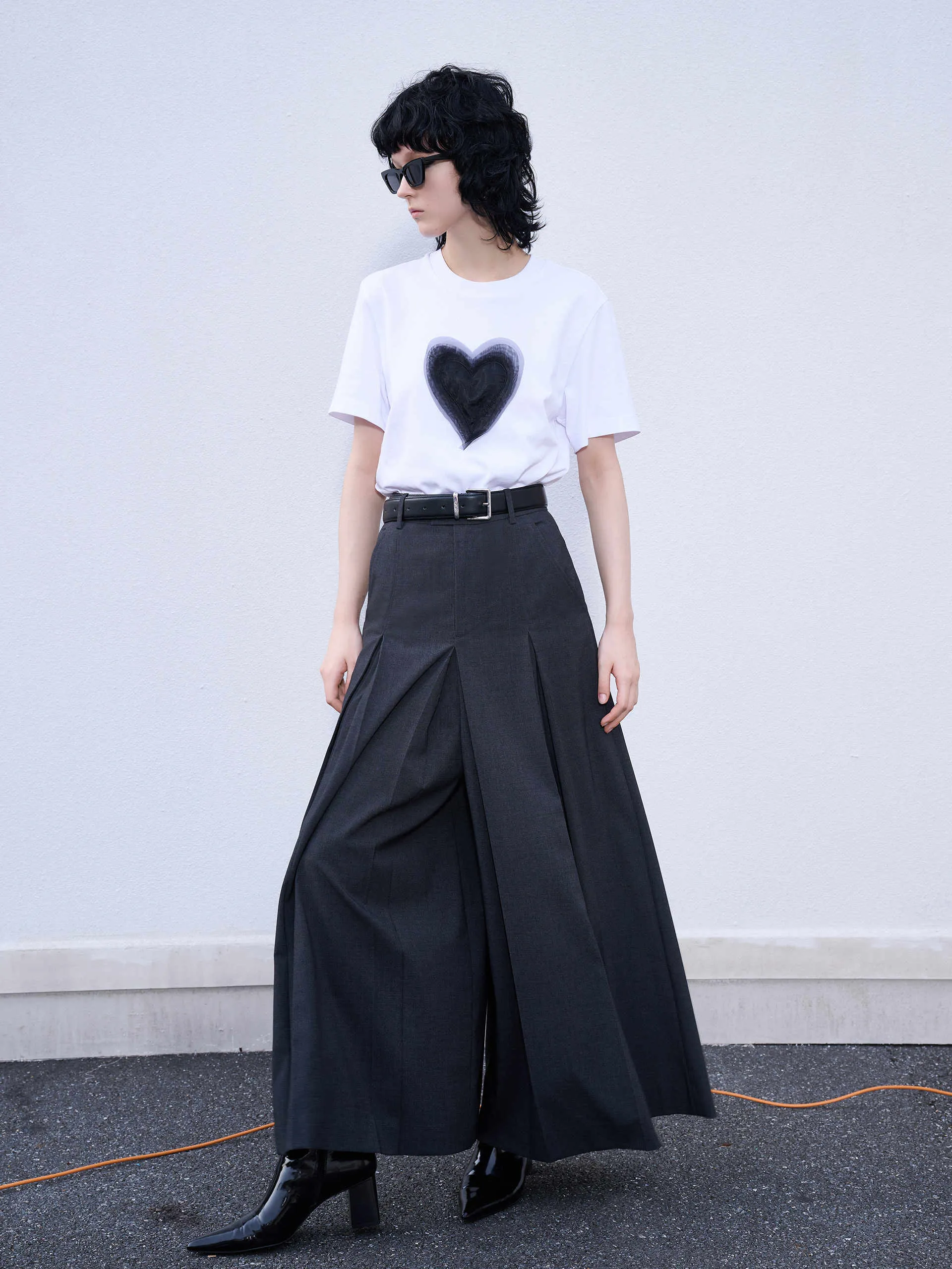 Heart Pattern Cotton T-shirt