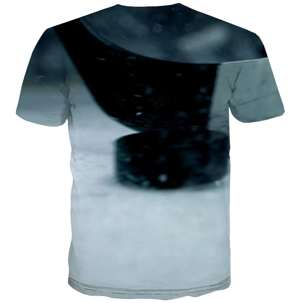 Hockey T-shirt Men Ice T-shirts 3d Game T shirts Funny Movement Shirt Print