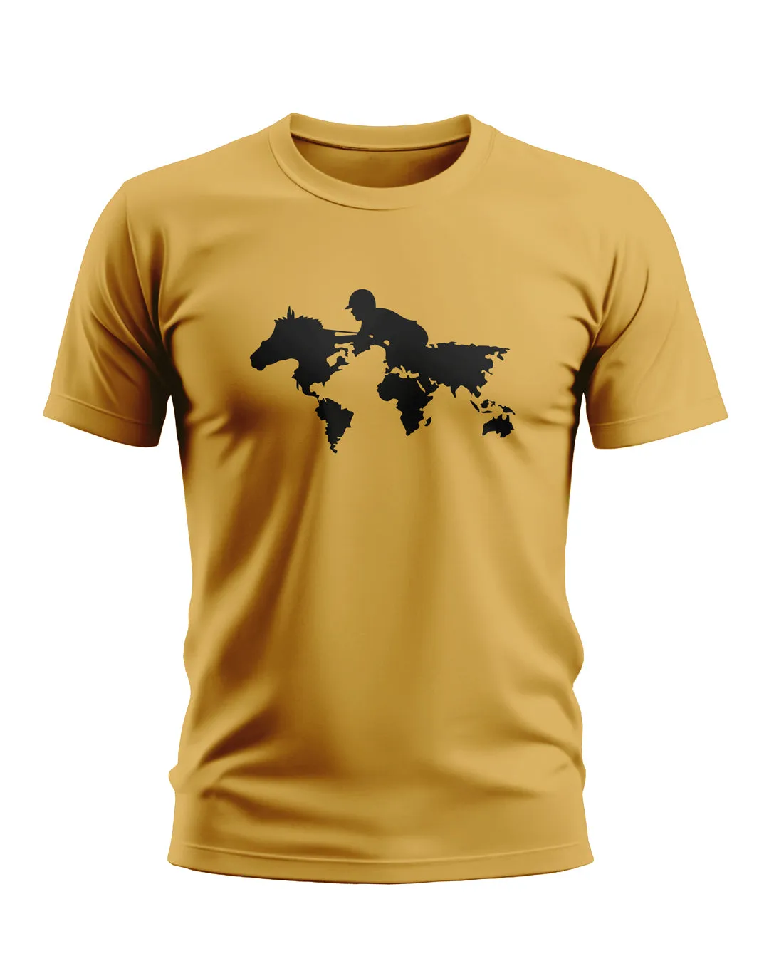 Horse World Map Soft Cotton T-shirt