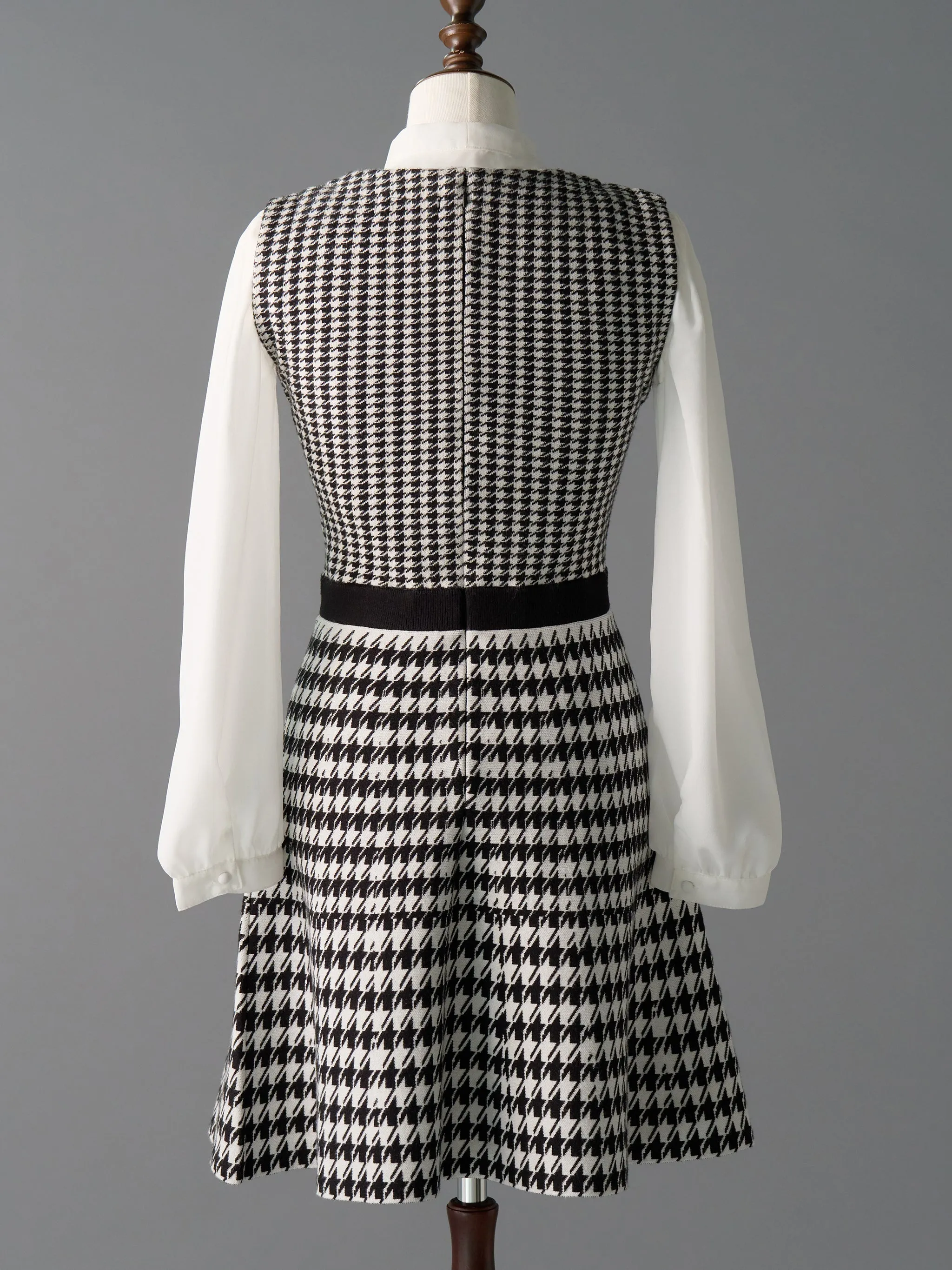 Houndstooth Knit Dress