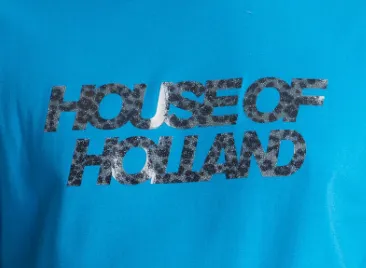 House Of Holland Electric Blue Transfer Printed T-shirt