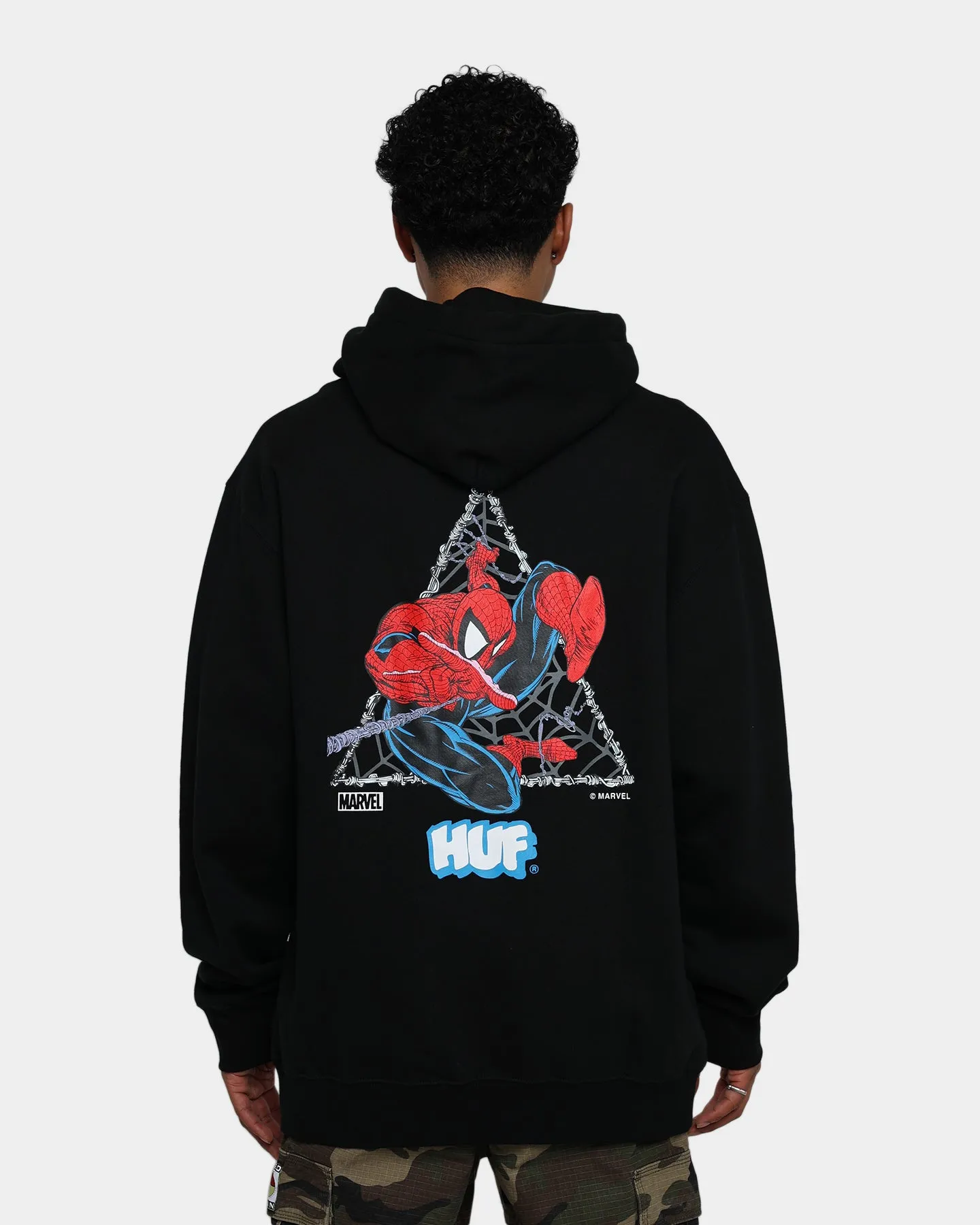 HUF X Marvel Thwip Triangle Pullover Hoodie Black