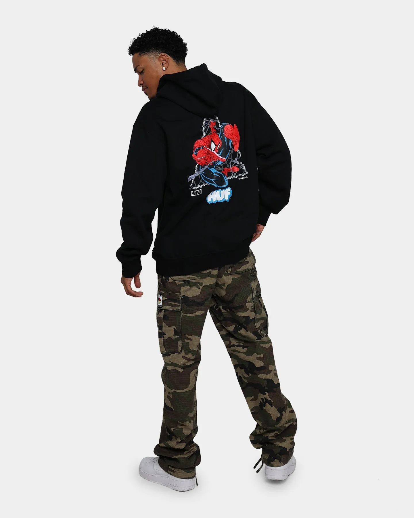 HUF X Marvel Thwip Triangle Pullover Hoodie Black