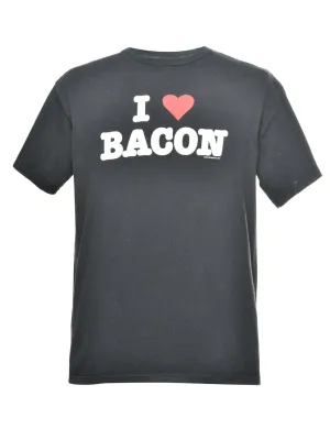 I Love Bacon Printed T-shirt - L