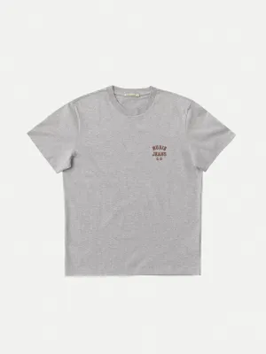 ID40352 Nudie Grey Marl Roy T-Shirt