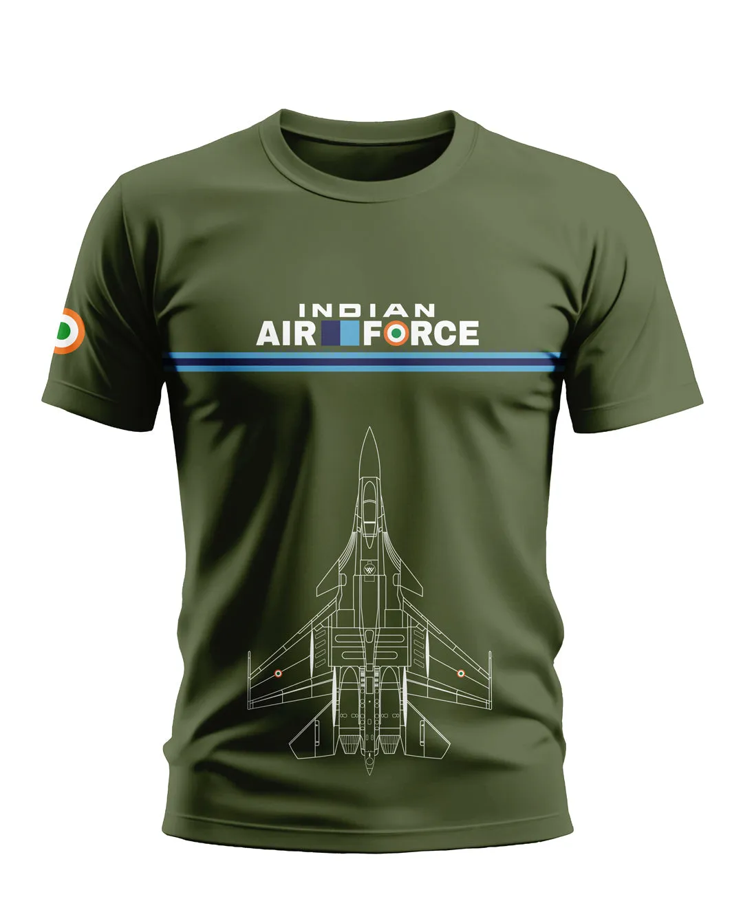 Indian Airforce style Cotton T-shirt With Aircaraft