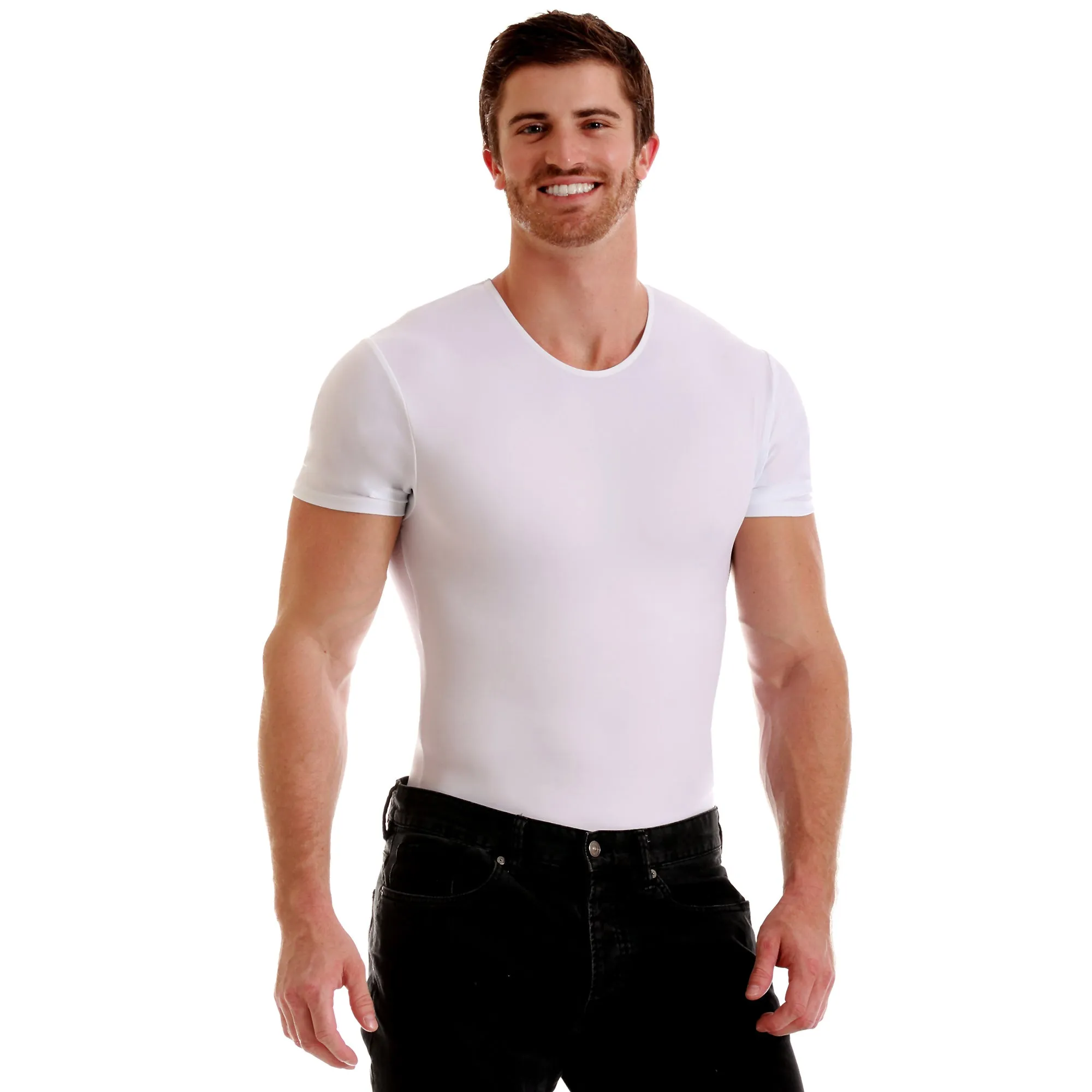 Insta Slim High Compression Short Sleeves Crew Neck ISTS0001