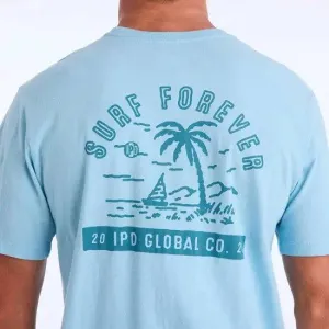 IPD T-Shirt Super Soft Forever Palm Small-XLarge Mist Blue