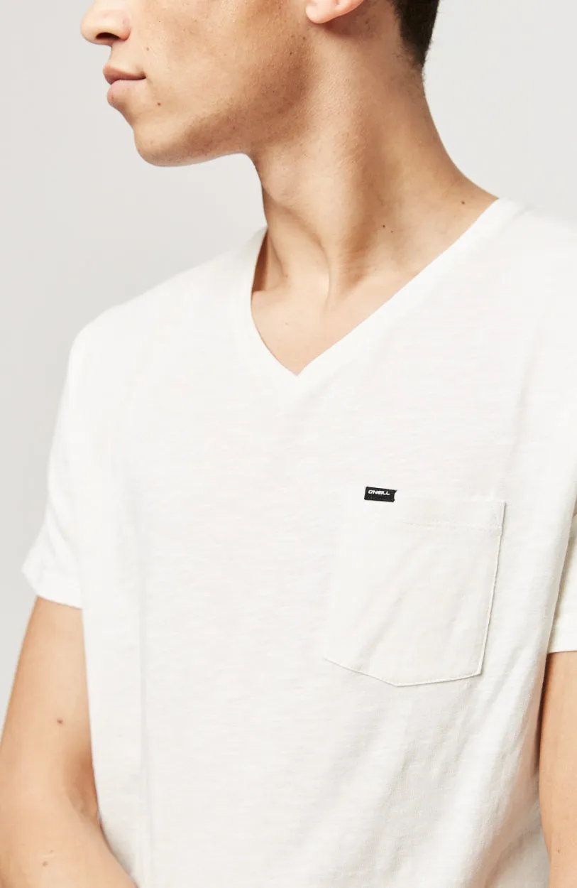 Jack's Base V-Neck T-Shirt | Powder White