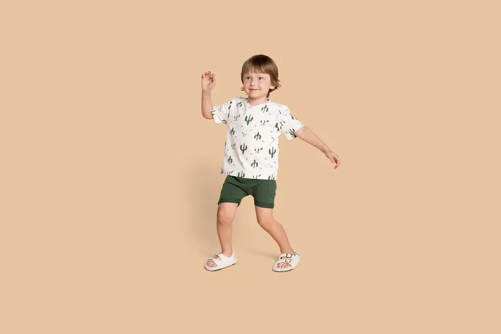 Kids Boxy T-Shirt all over Print - Off-White