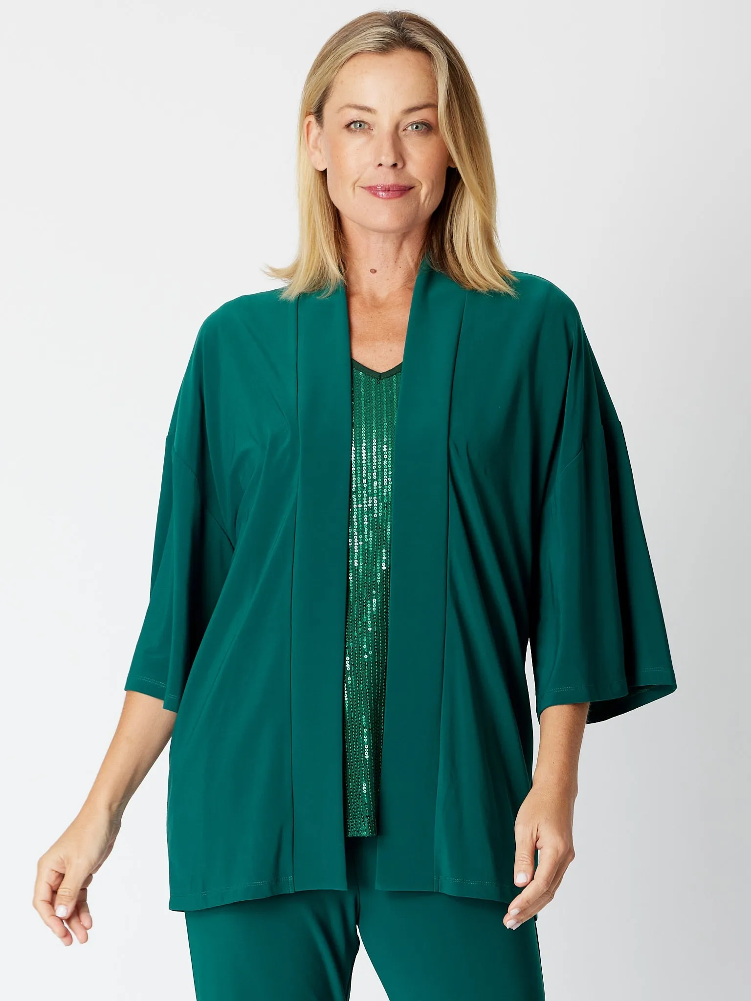 Kimono Jersey Jacket - 30565 Jade