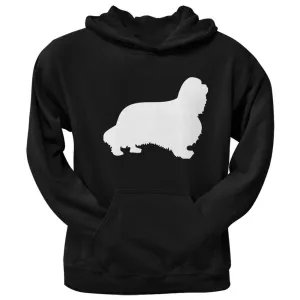 King Charles Spaniel Silhouette Black Adult Hoodie