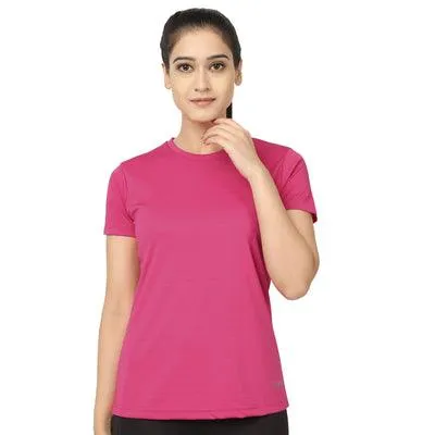 Kronos Crew Neck Tops | Women's | Flamboyant Pink | KIBI Sports