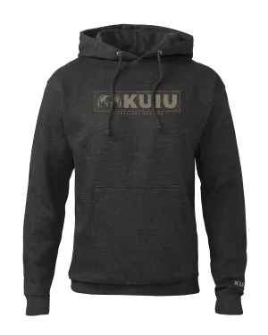 KUIU Topo Block Logo Hoodie | Charcoal