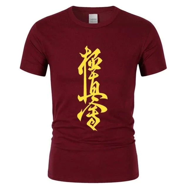 Kyokushin Karate Cotton T Shirt Men's Short Sleeve  custom fit