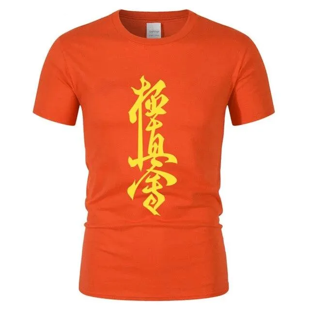 Kyokushin Karate Cotton T Shirt Men's Short Sleeve  custom fit