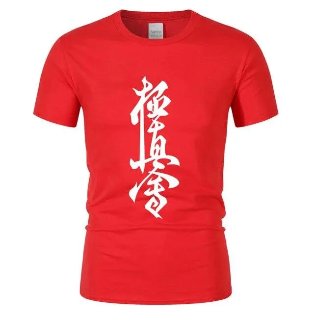 Kyokushin Karate Cotton T Shirt Men's Short Sleeve  custom fit