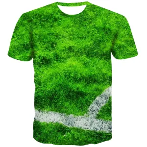 Lawn T-shirt Men Football Tshirts Casual Athletics Tshirts Cool Stadium T-shirts Graphic