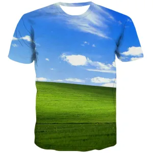 Lawn T shirts Men Golf T shirts Funny Forest Tshirts Casual Natural Tshirts Cool Game Shirt Print