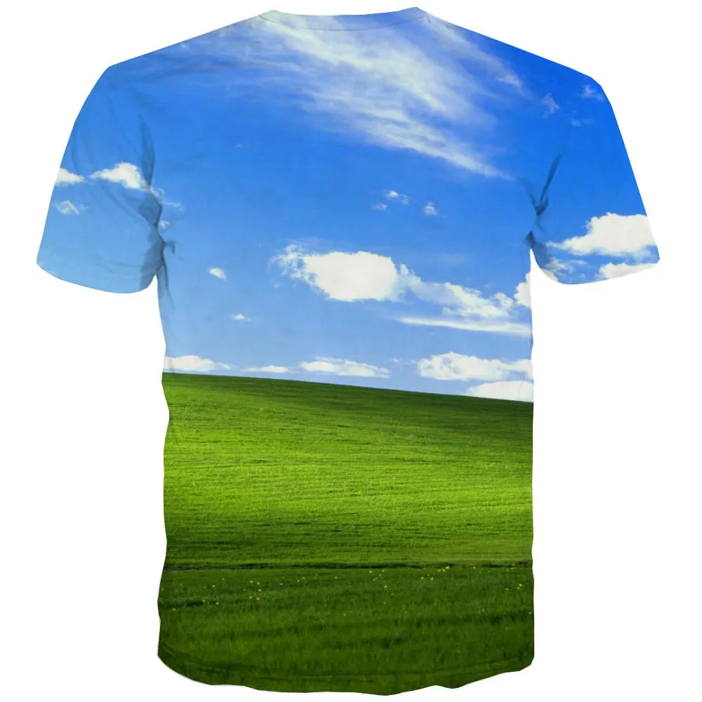 Lawn T shirts Men Golf T shirts Funny Forest Tshirts Casual Natural Tshirts Cool Game Shirt Print