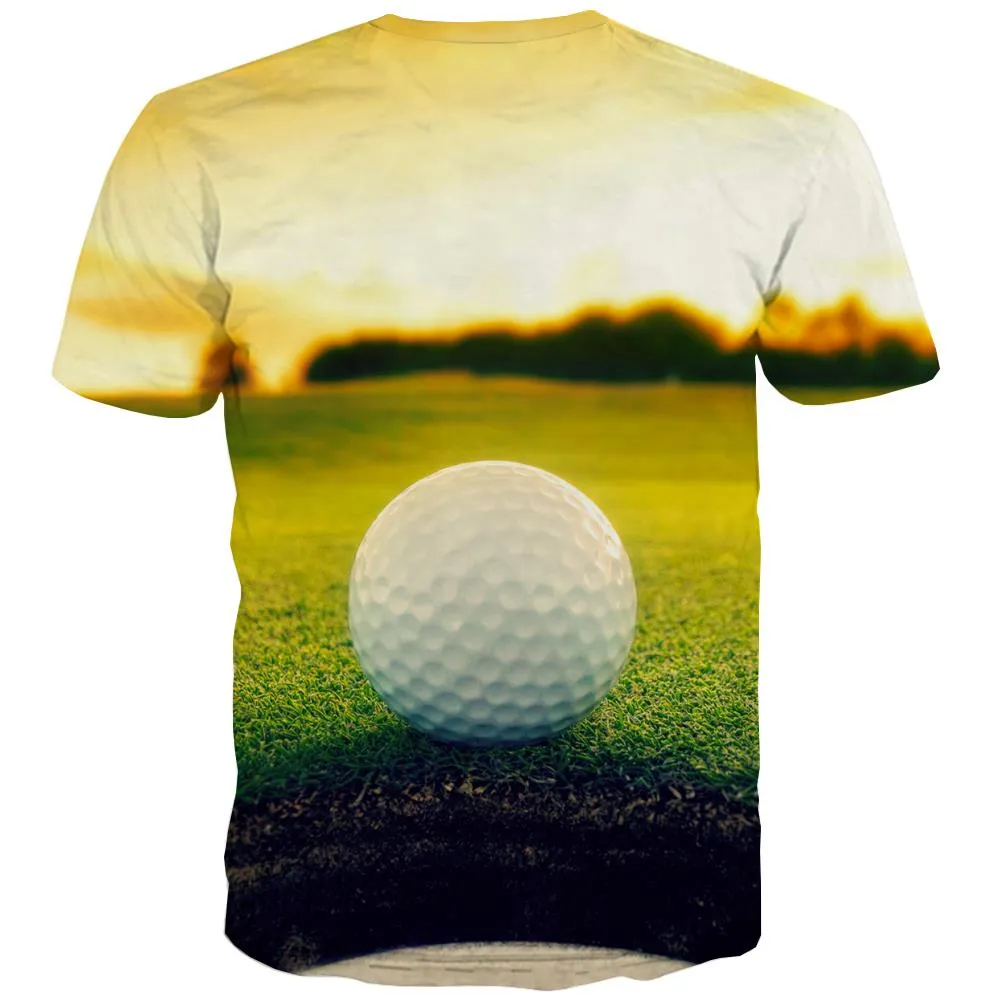 Lawn T shirts Men Golf Tshirt Printed Forest Tshirt Anime Natural T shirts Funny Game Tshirts Casual