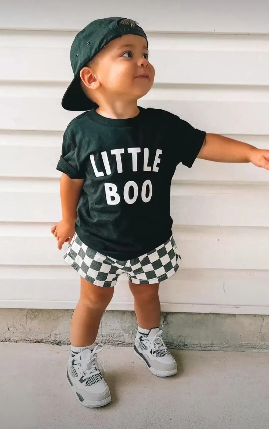 Little Boo T-shirt with Checked Bloomer Gender Neutral  #100097