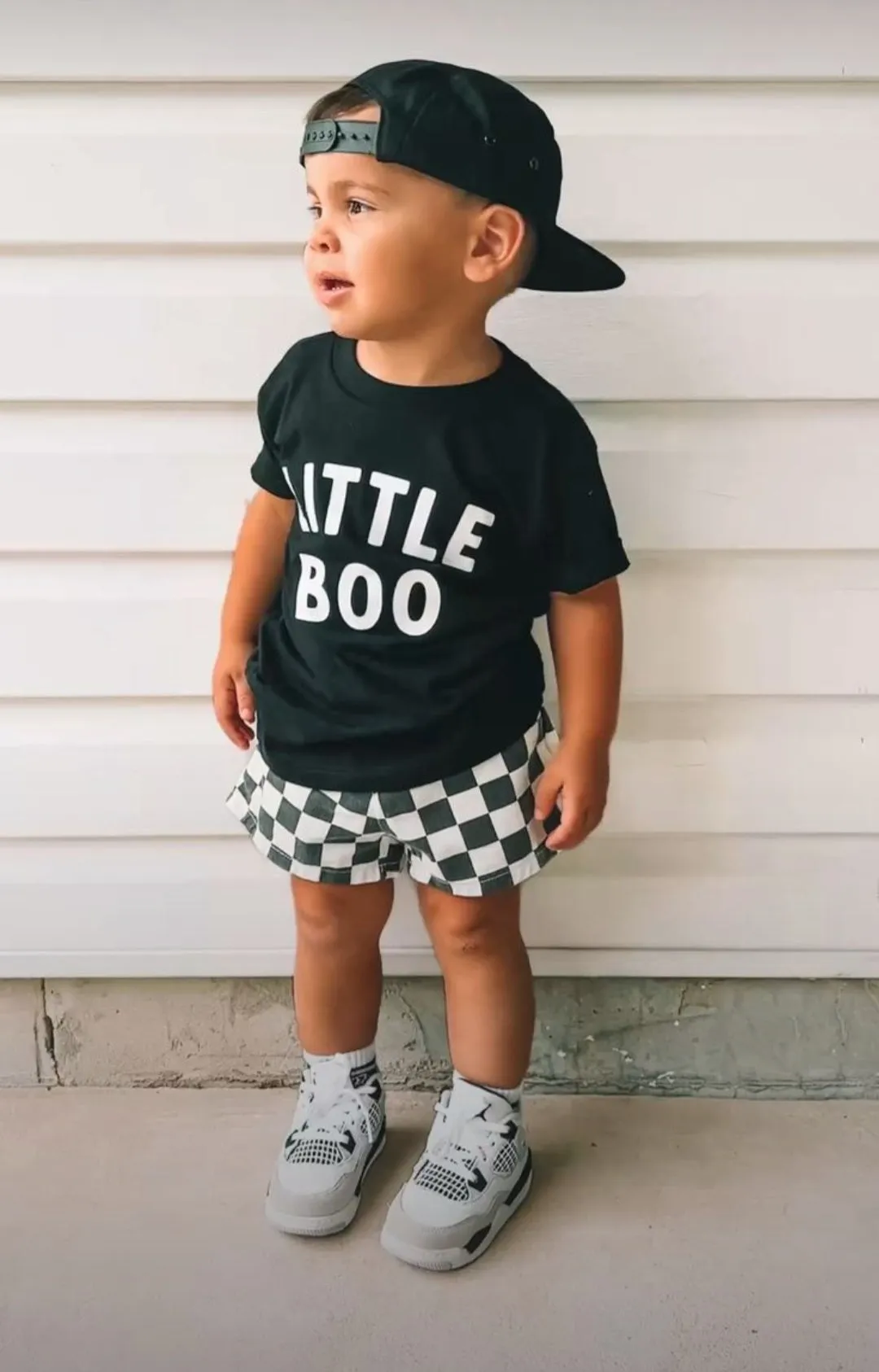 Little Boo T-shirt with Checked Bloomer Gender Neutral  #100097