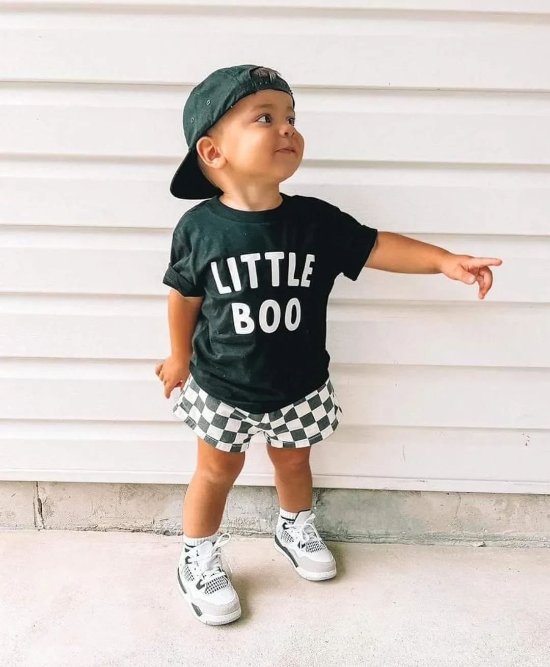 Little Boo T-shirt with Checked Bloomer Gender Neutral  #100097