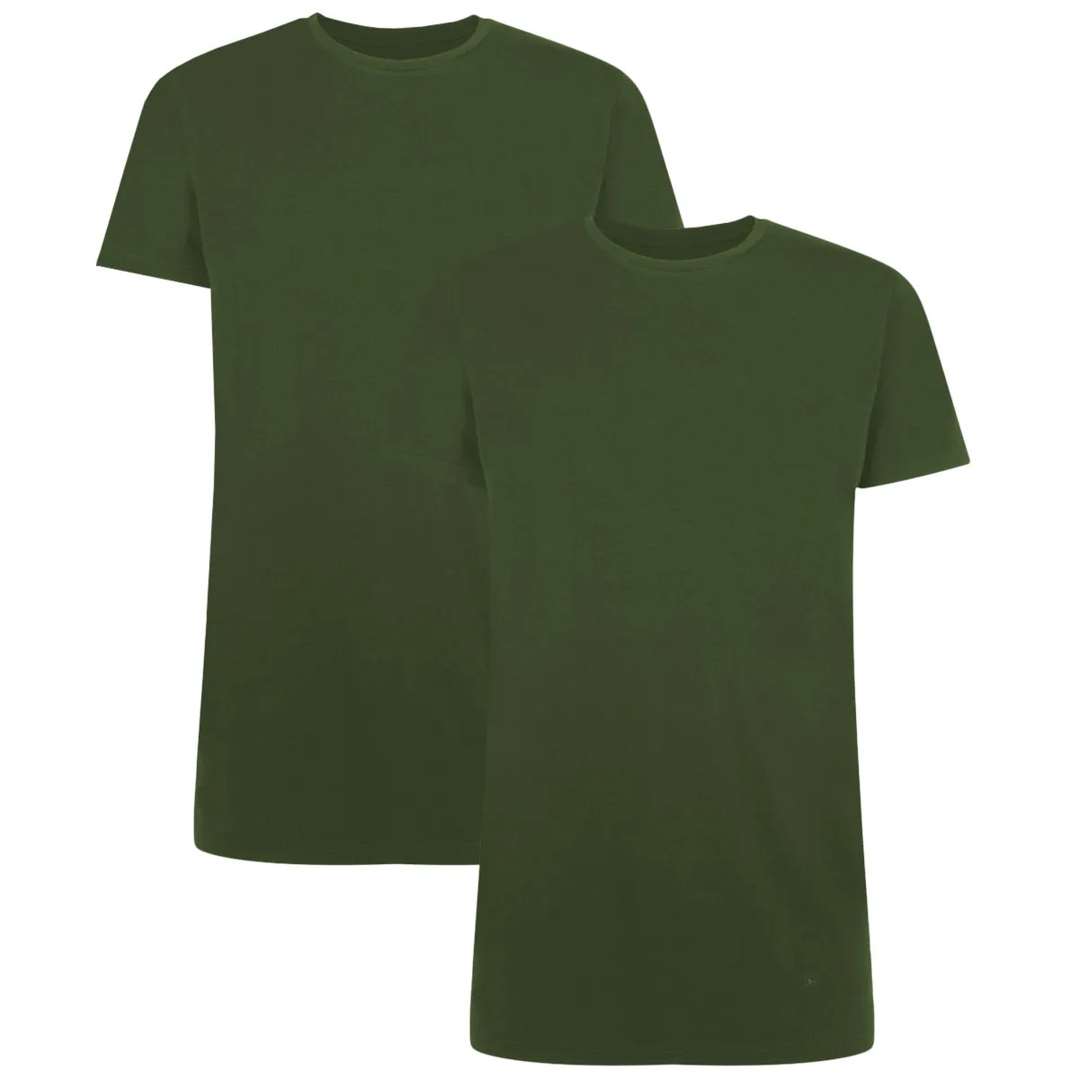 Long Fit T-Shirts Ruben ronde hals (2-pack) - Army