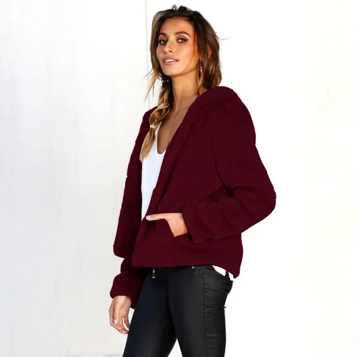 Long Sleeve Hooded Warm Jacket