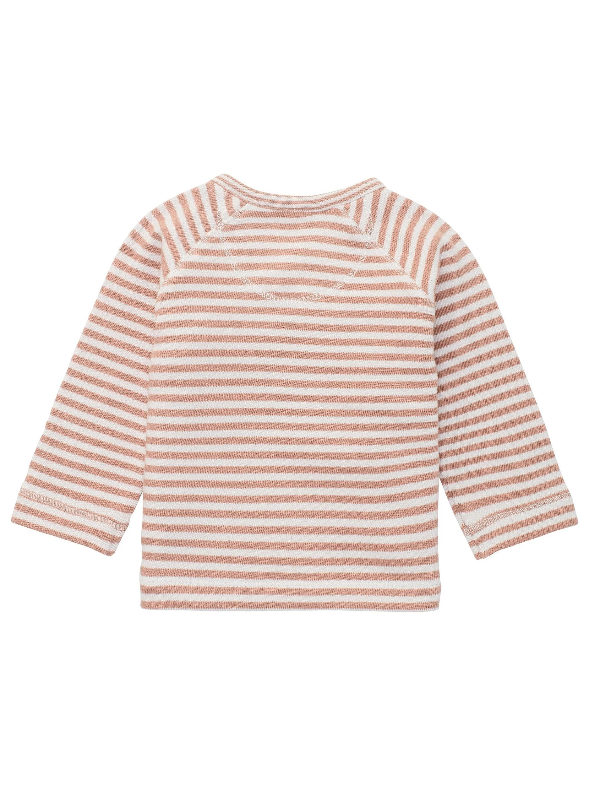 Long Sleeve Knit Top - Terracotta & Cream Stripe