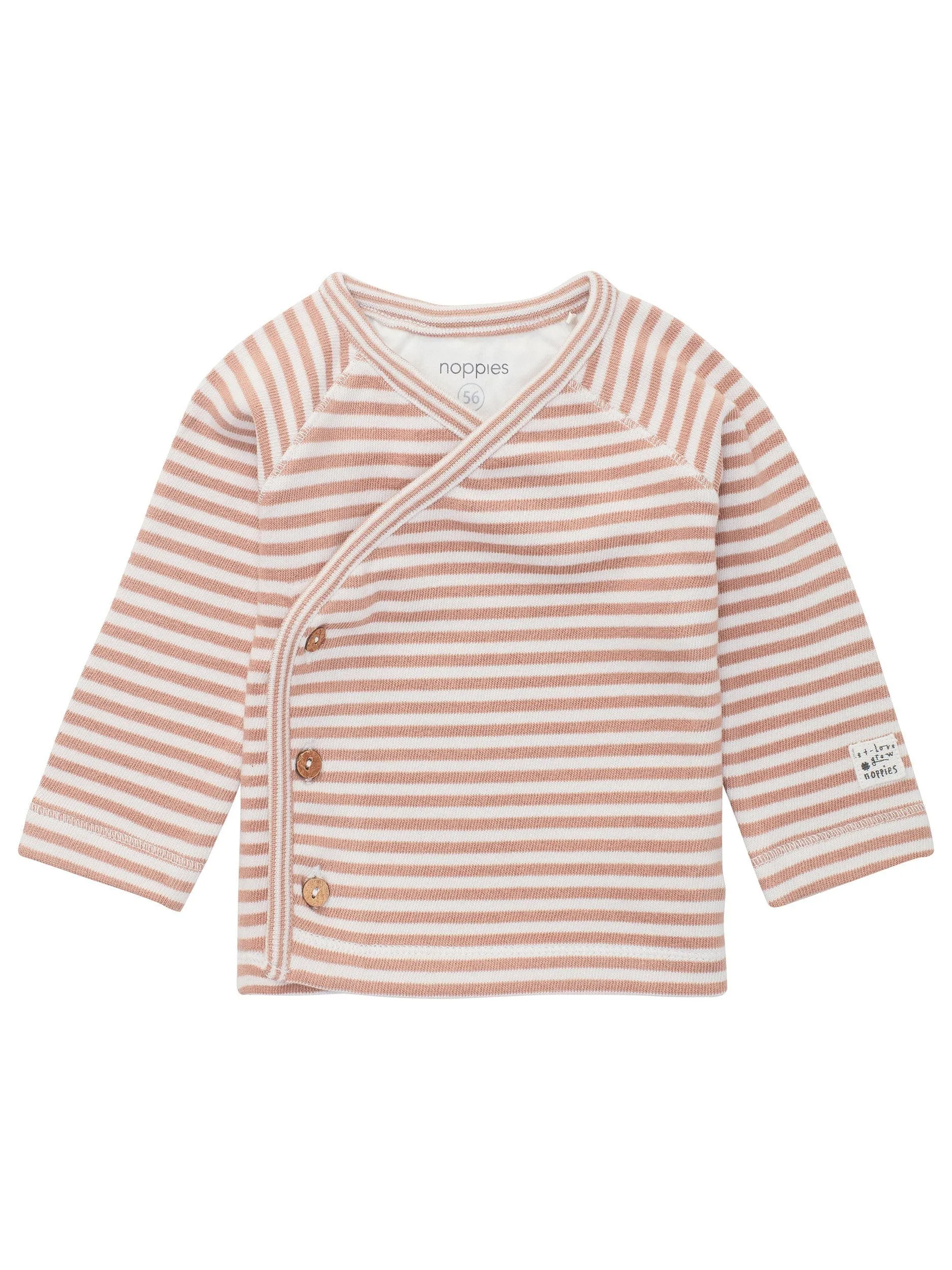 Long Sleeve Knit Top - Terracotta & Cream Stripe