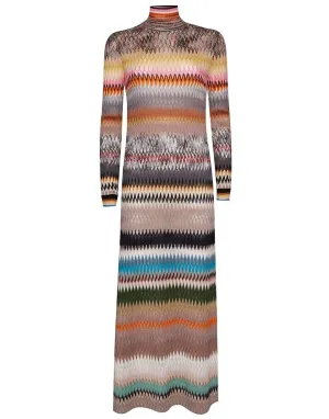 Long Stripe Knit Dress