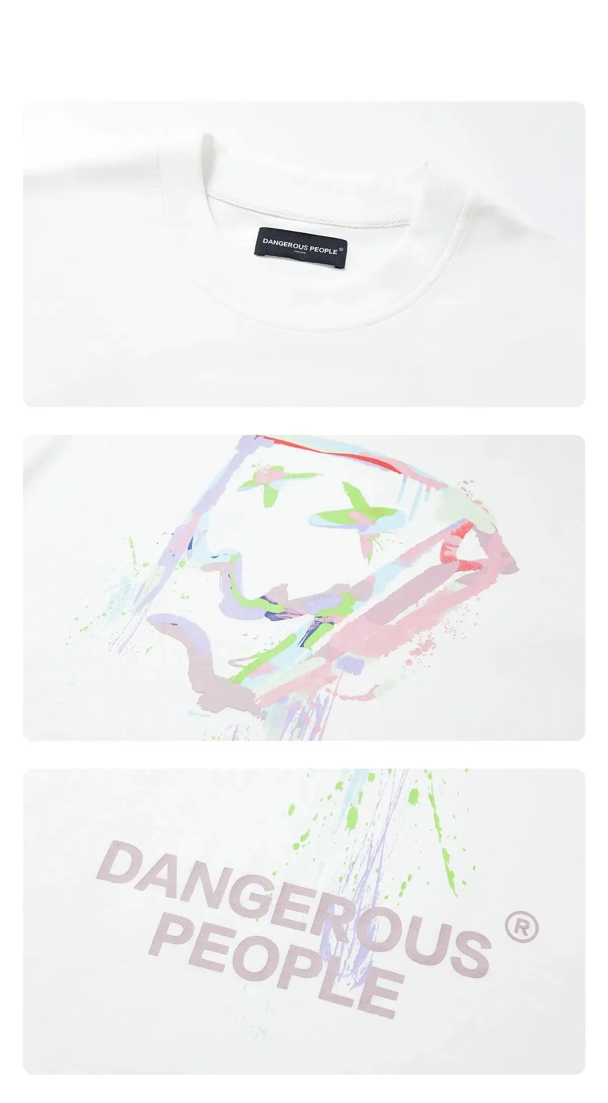 Loose Splash-Ink Paper Bag Tee