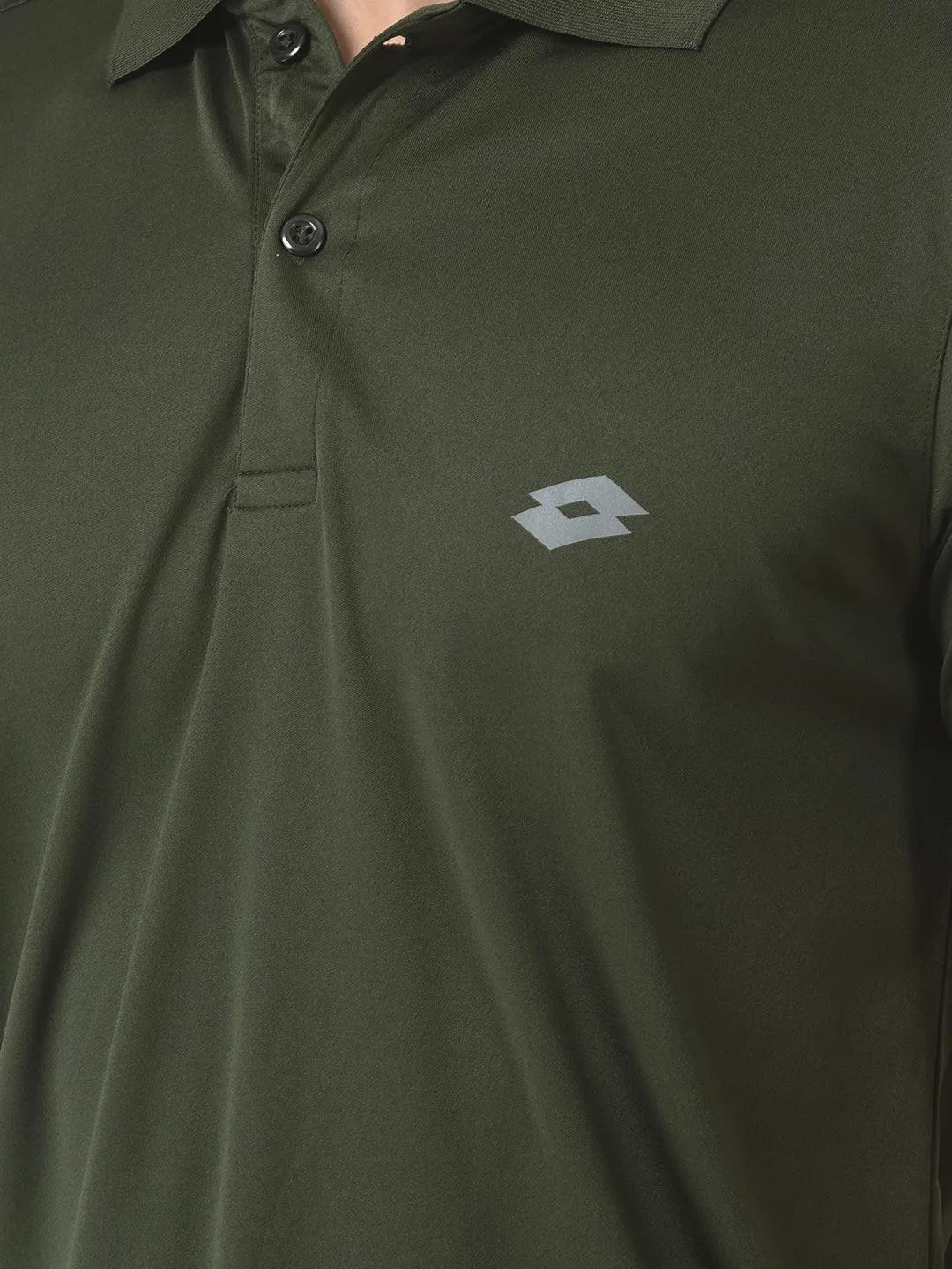 Lotto Men Green Basic Bb Polo