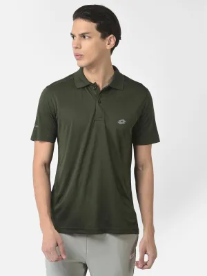 Lotto Men Green Basic Bb Polo