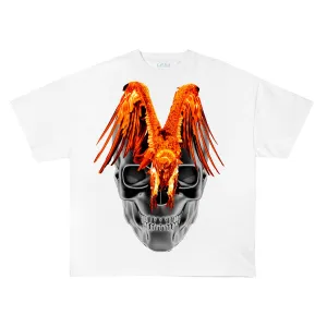 L.O.V.E VULTURE SKULL SHIRT (White)