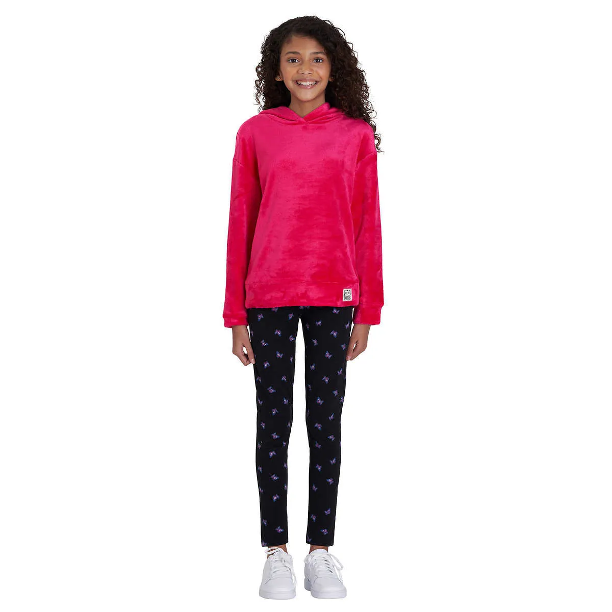 Lucky Brand Girl's Youth 2-Piece Plush Velour Hoodie & Leggings Set