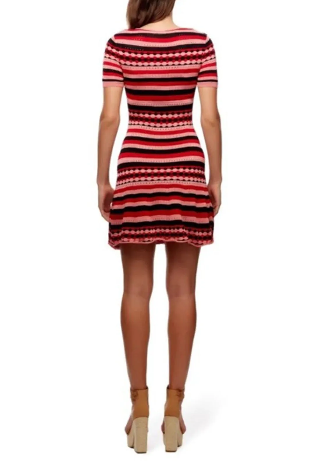 Majorca Fitted Knit Striped Dress in Multi