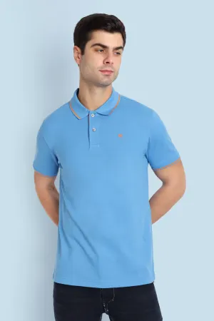 Men French Blue Tipping Polo T-Shirt