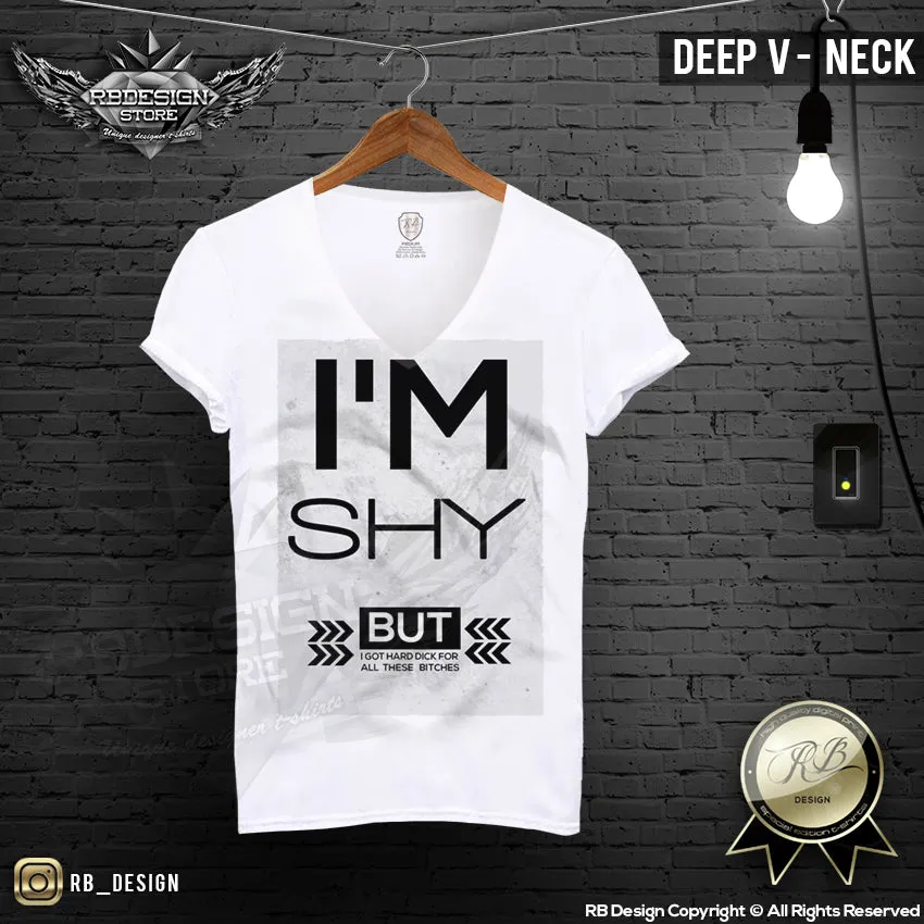 Men's Funny Slogan T-shirt I'm Shy BUT... RB Design Tank Top MD147