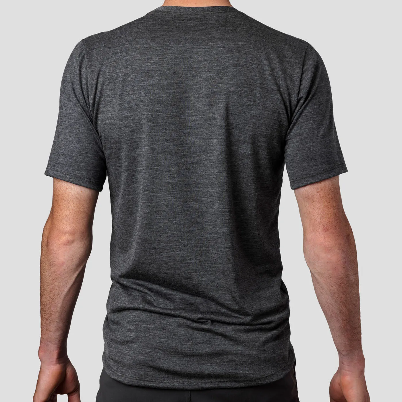 Men's Merino Tech Shirt  - Charcoal (Limited Sizes)